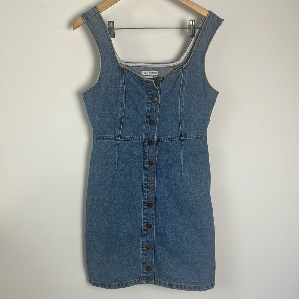Urban outfitters denim button up dress size 8
